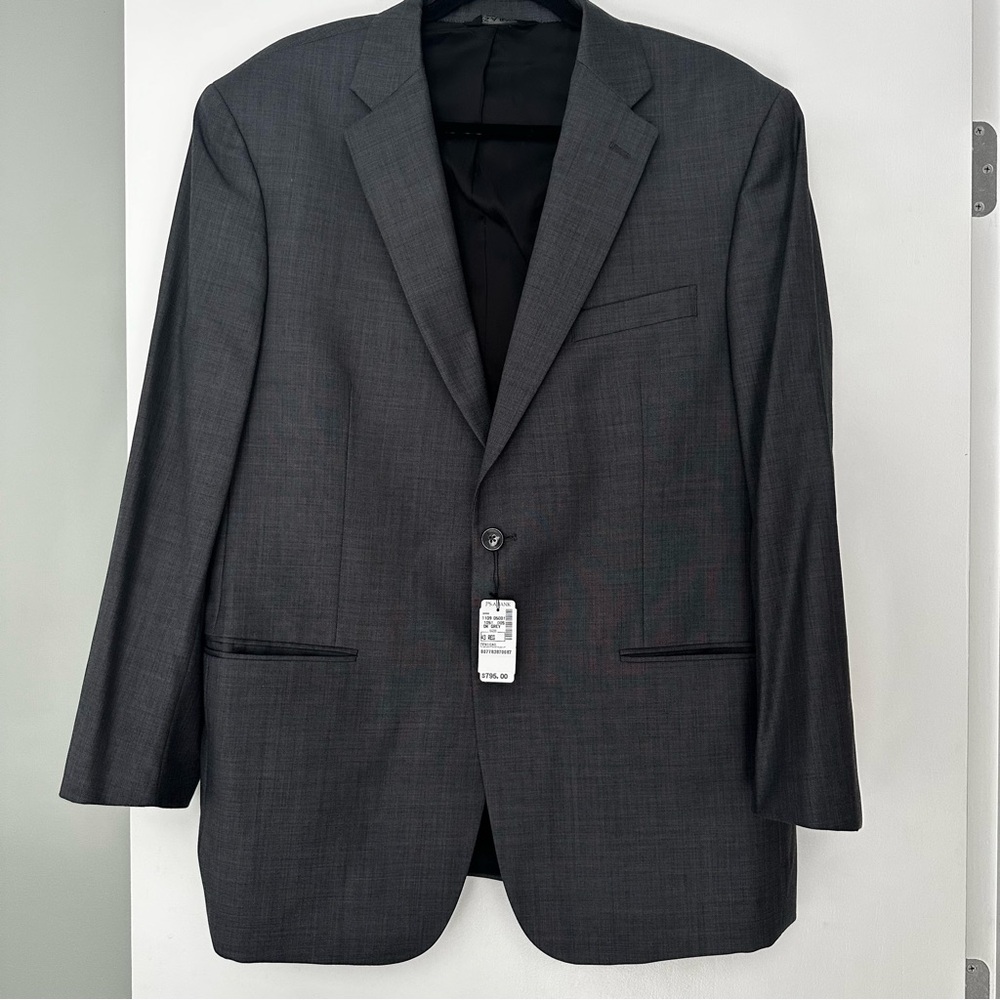 Jos. A. Bank Dark Grey Tailored Fit Suit Jacket Men's Size 43R Single-Breasted